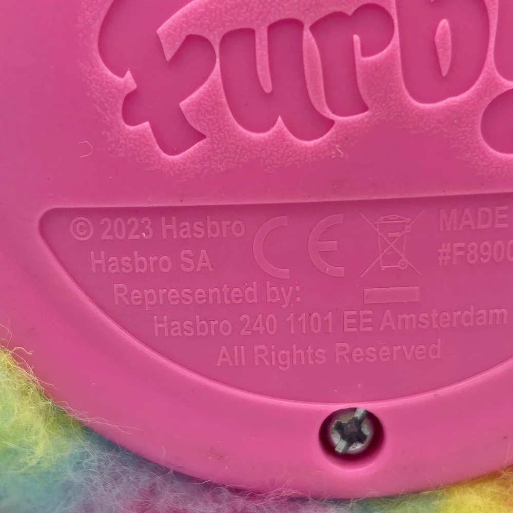 Hasbro Furby 2023 Interactive Rainbow Tie Dye Plush Lights Tested Works Robot